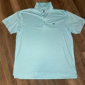 Callaway Men’s Mint Green Microdot Golf Polo